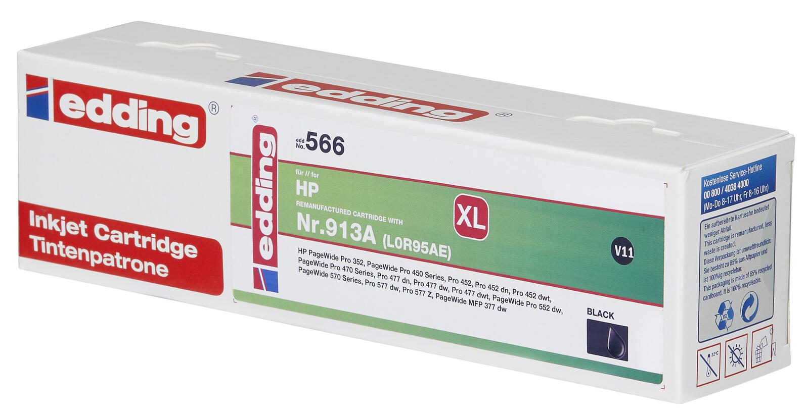 edding Druckerpatrone EDD-566 schwarz kompatibel zu HP 913A (L0R95AE)