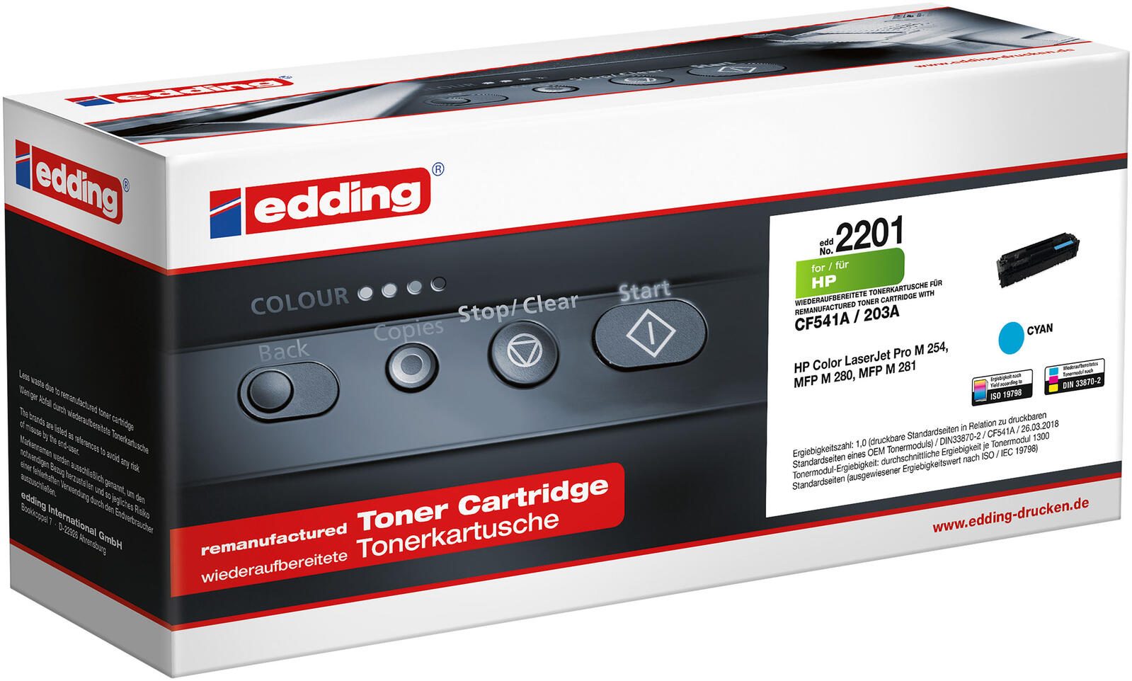 edding Toner EDD-2201 cyan kompatibel zu HP 203A (CF541A)
