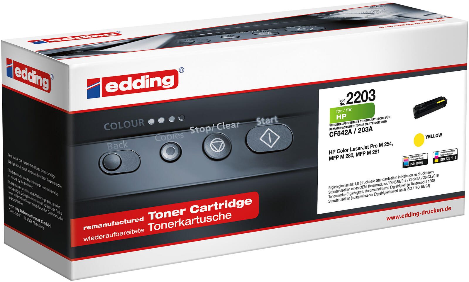 edding Toner EDD-2203 gelb kompatibel zu HP 203A (CF542A)