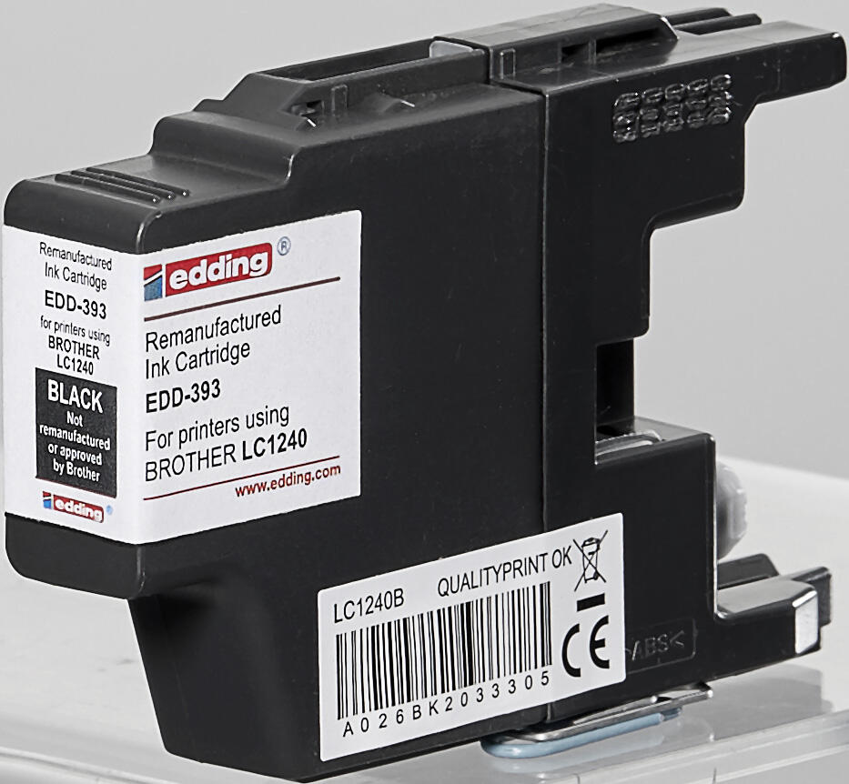 edding Druckerpatrone EDD-393 schwarz kompatibel zu brother LC-1240BK