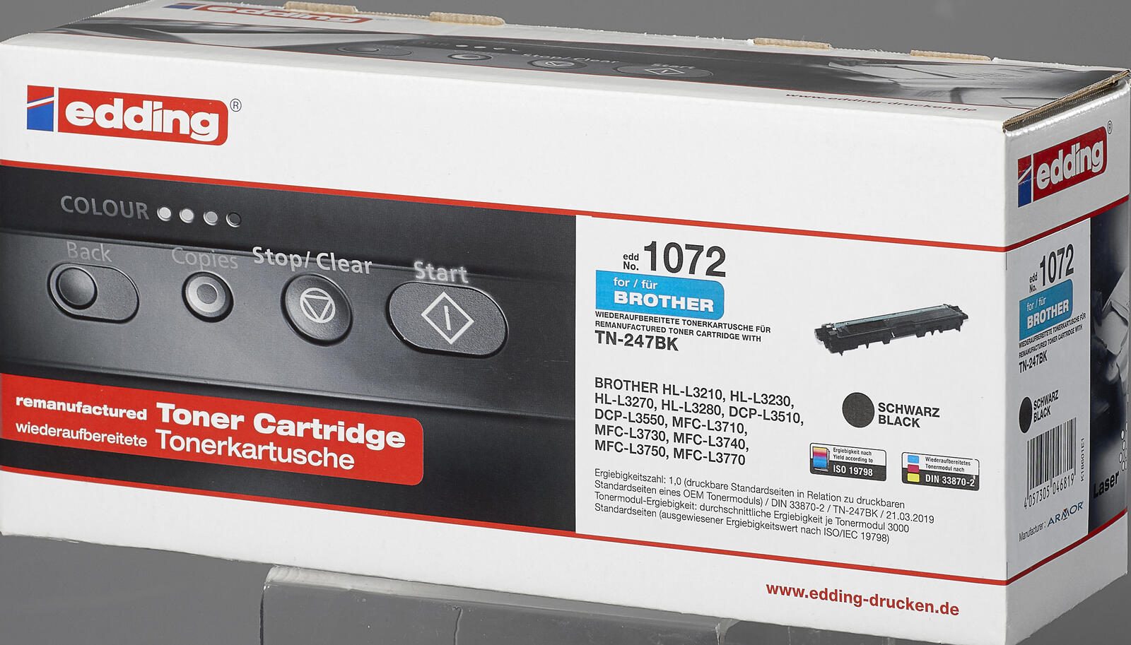edding Toner EDD-1072 schwarz kompatibel zu brother TN-247BK