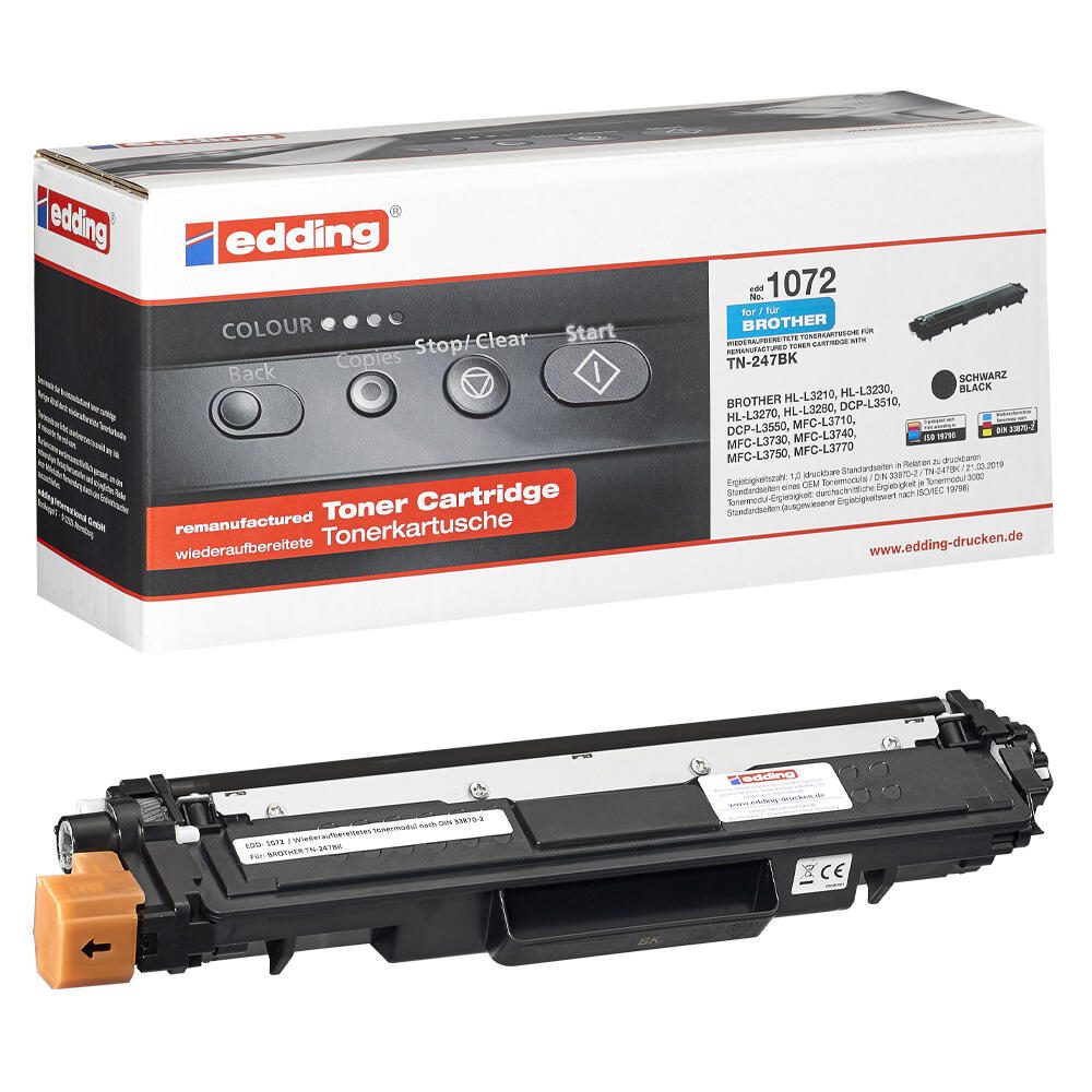 edding Toner EDD-1072 schwarz kompatibel zu brother TN-247BK