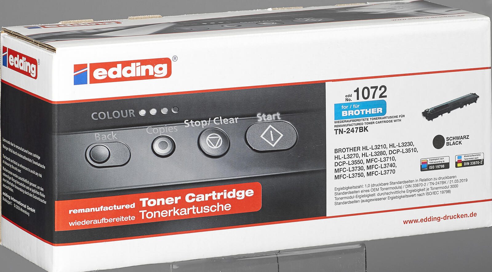 edding Toner EDD-1072 schwarz kompatibel zu brother TN-247BK