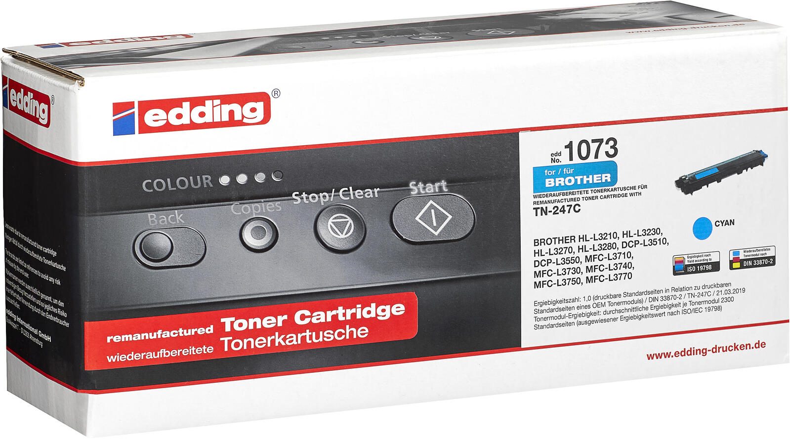 edding Toner EDD-1073 cyan kompatibel zu brother TN-247C