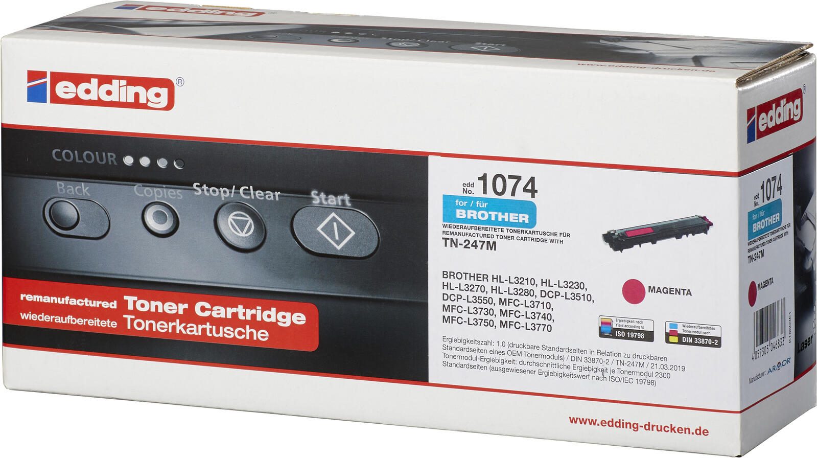 edding Toner EDD-1074 magenta kompatibel zu brother TN-247M