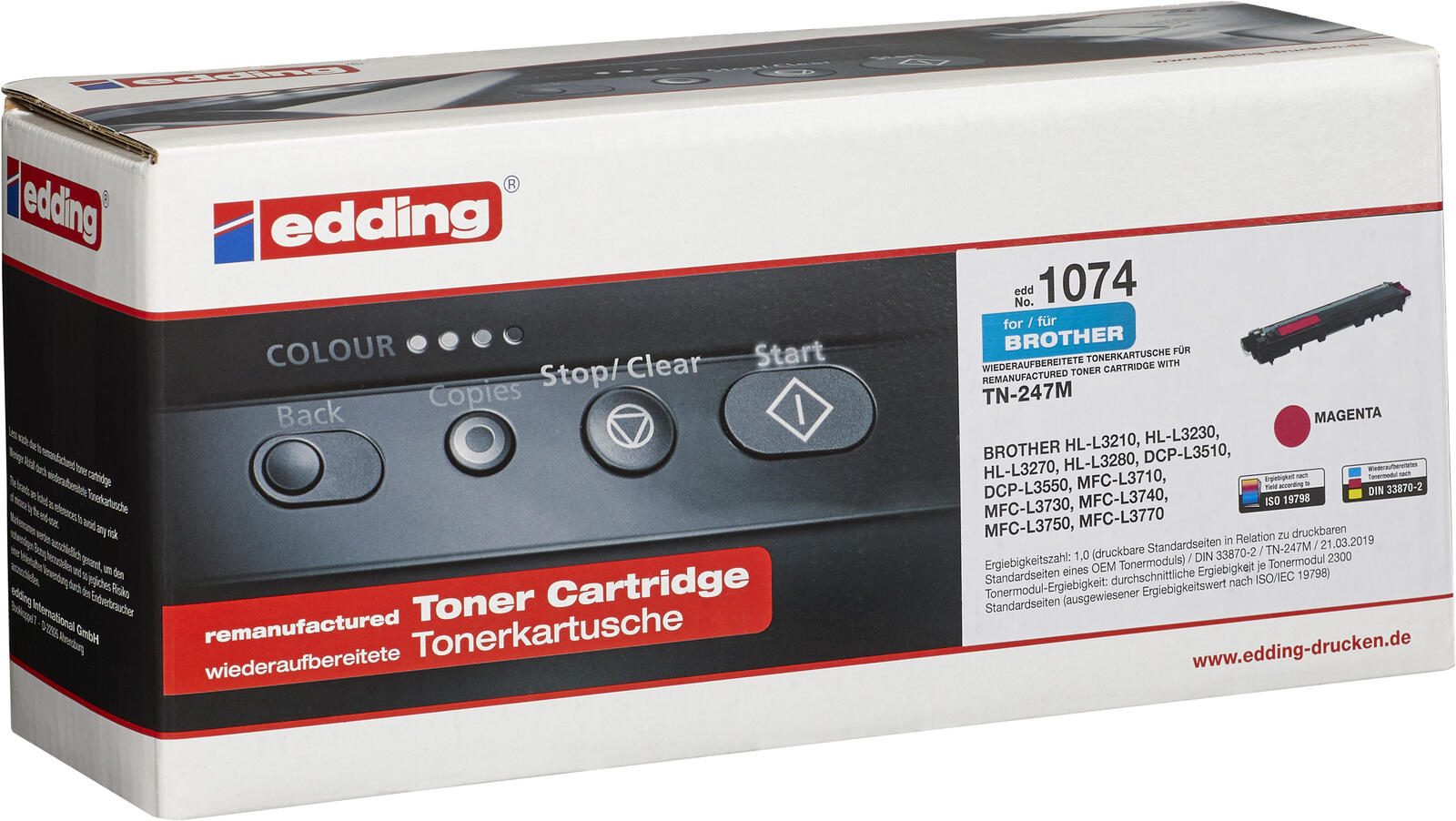 edding Toner EDD-1074 magenta kompatibel zu brother TN-247M