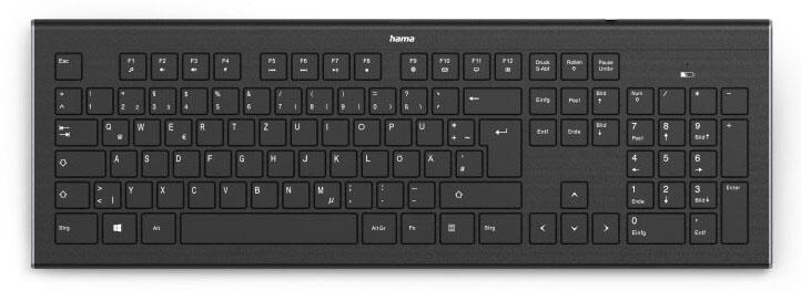Hama Tastatur kabellos Cortino schwarz