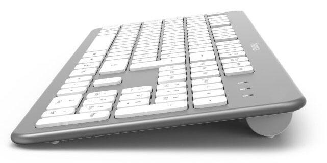 Hama Tastatur kabellos KW-700 silber, weiß