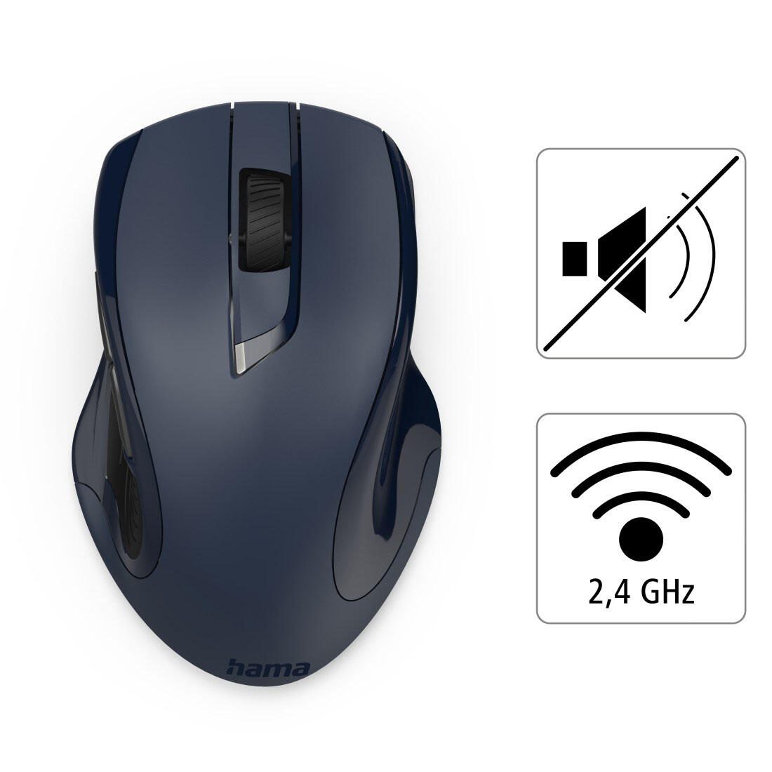 Hama MW-800 V2 Maus kabellos blau