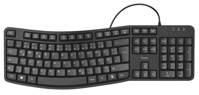 Hama Tastatur kabelgebunden EKC-400 schwarz