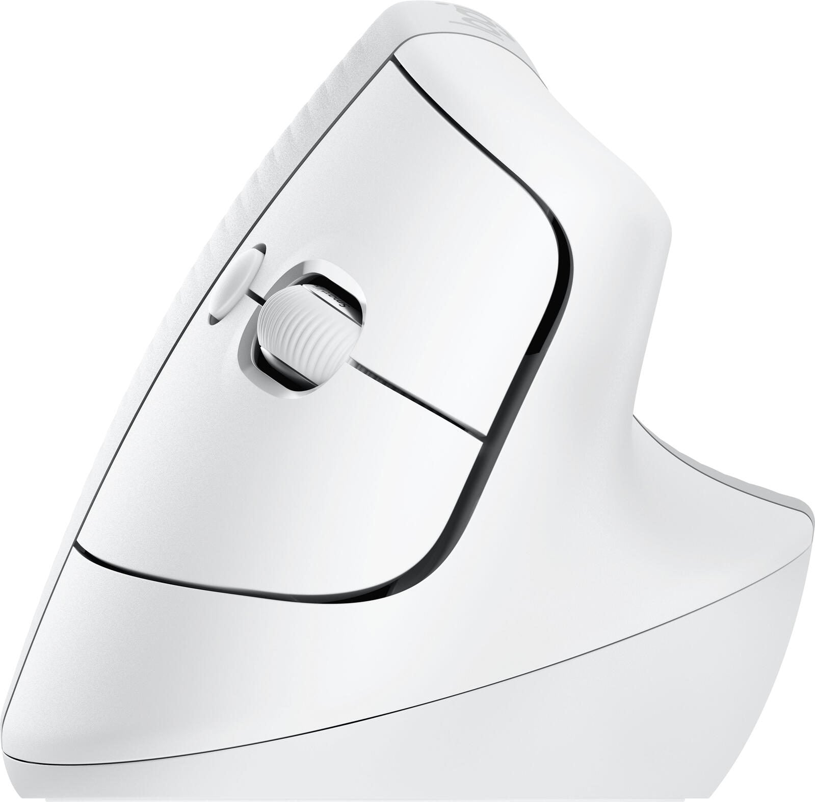 Logitech Lift for Mac Maus ergonomisch kabellos weiß