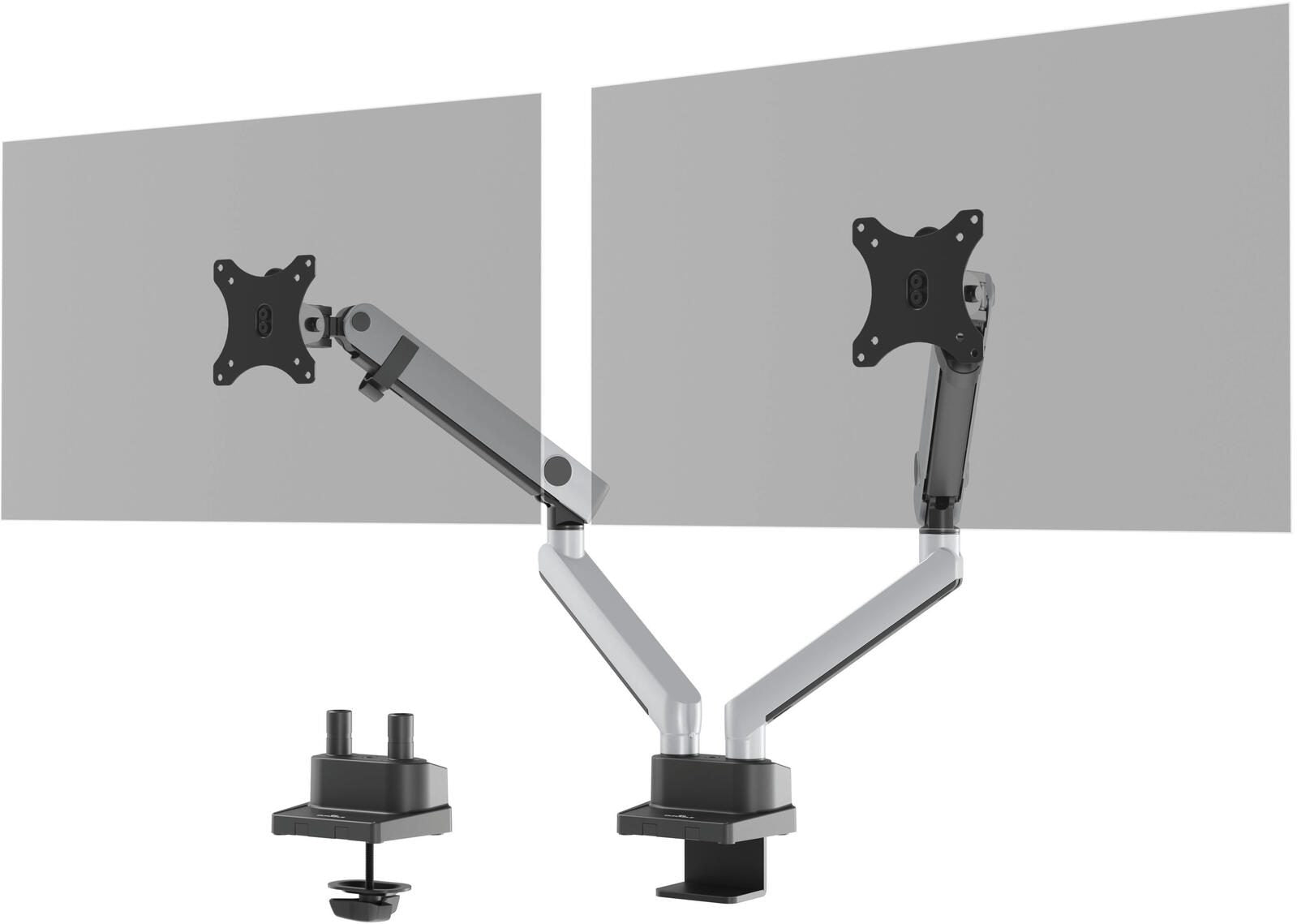 DURABLE Monitor-Halterung Select Plus Dual silber