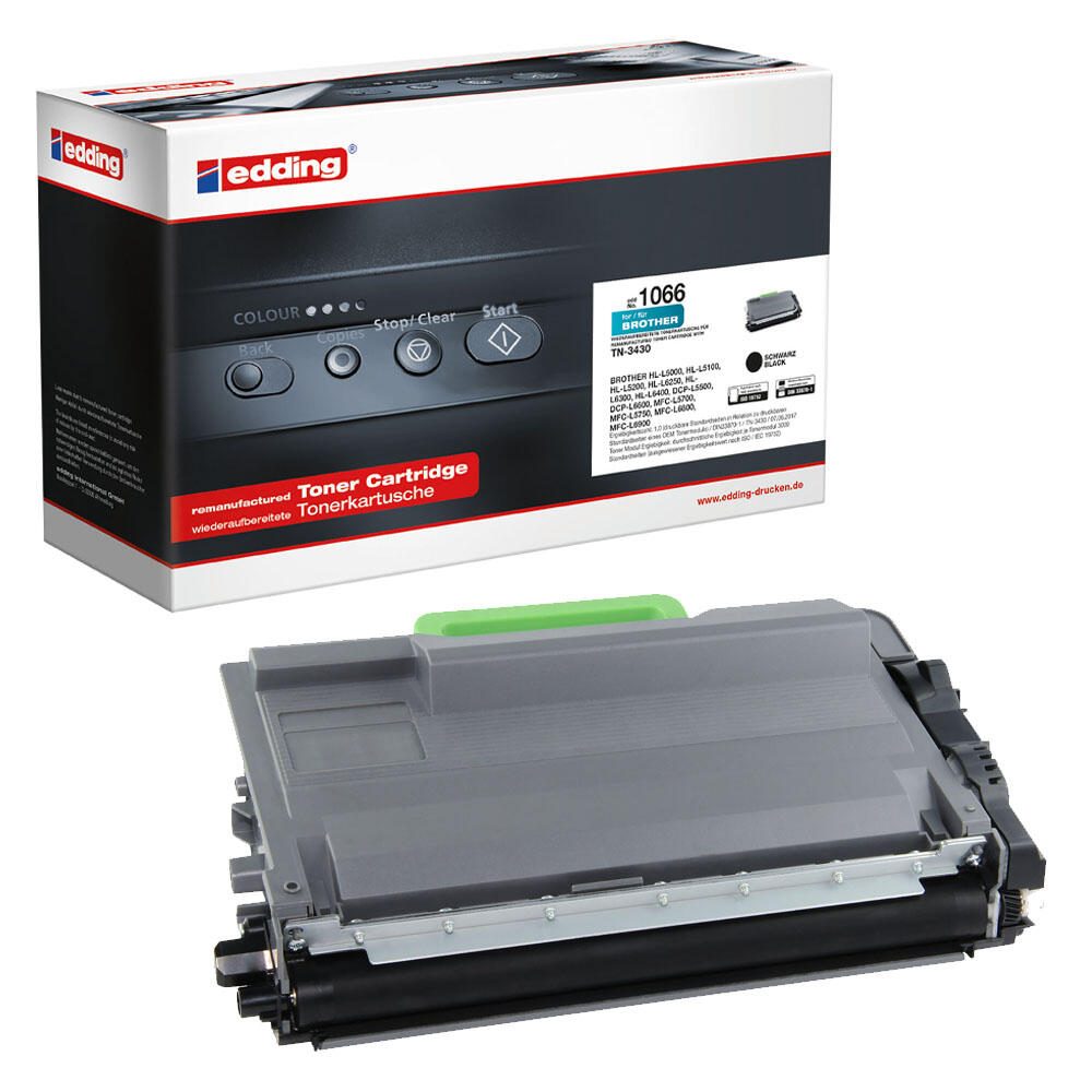edding Toner EDD-1066 schwarz kompatibel zu brother TN-3430