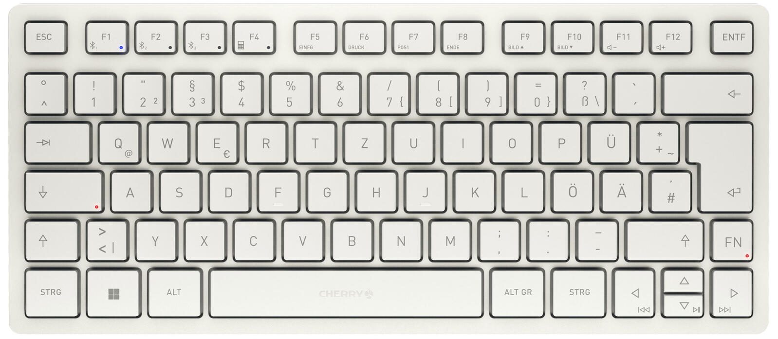 Cherry Tastatur kabellos KW7100 MINI BT milchweiß