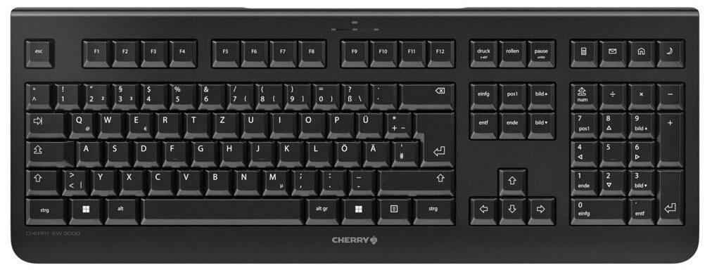 Cherry Tastatur kabellos KW 3000 schwarz
