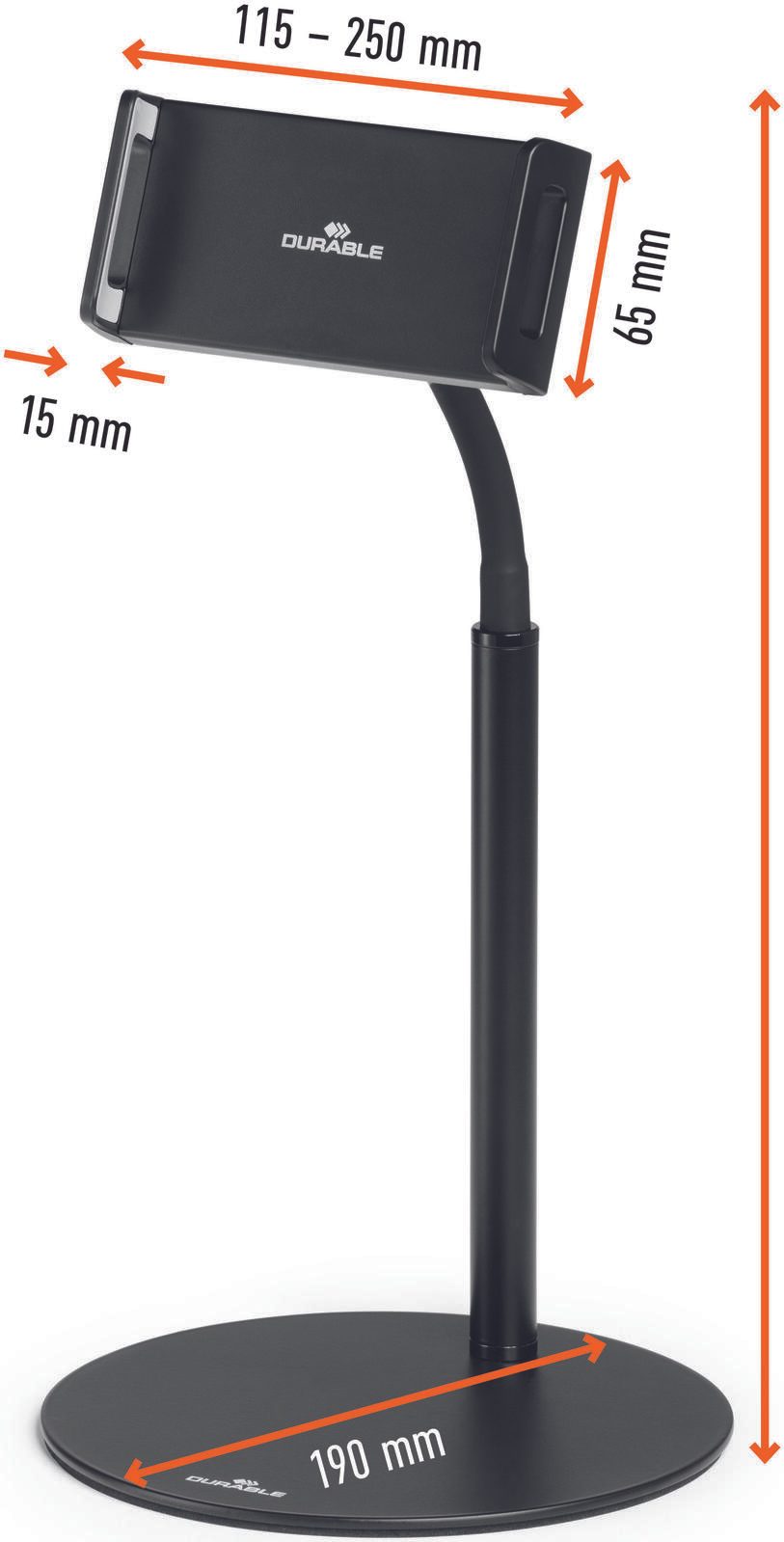 DURABLE Tablet-Halterung Twist Table schwarz