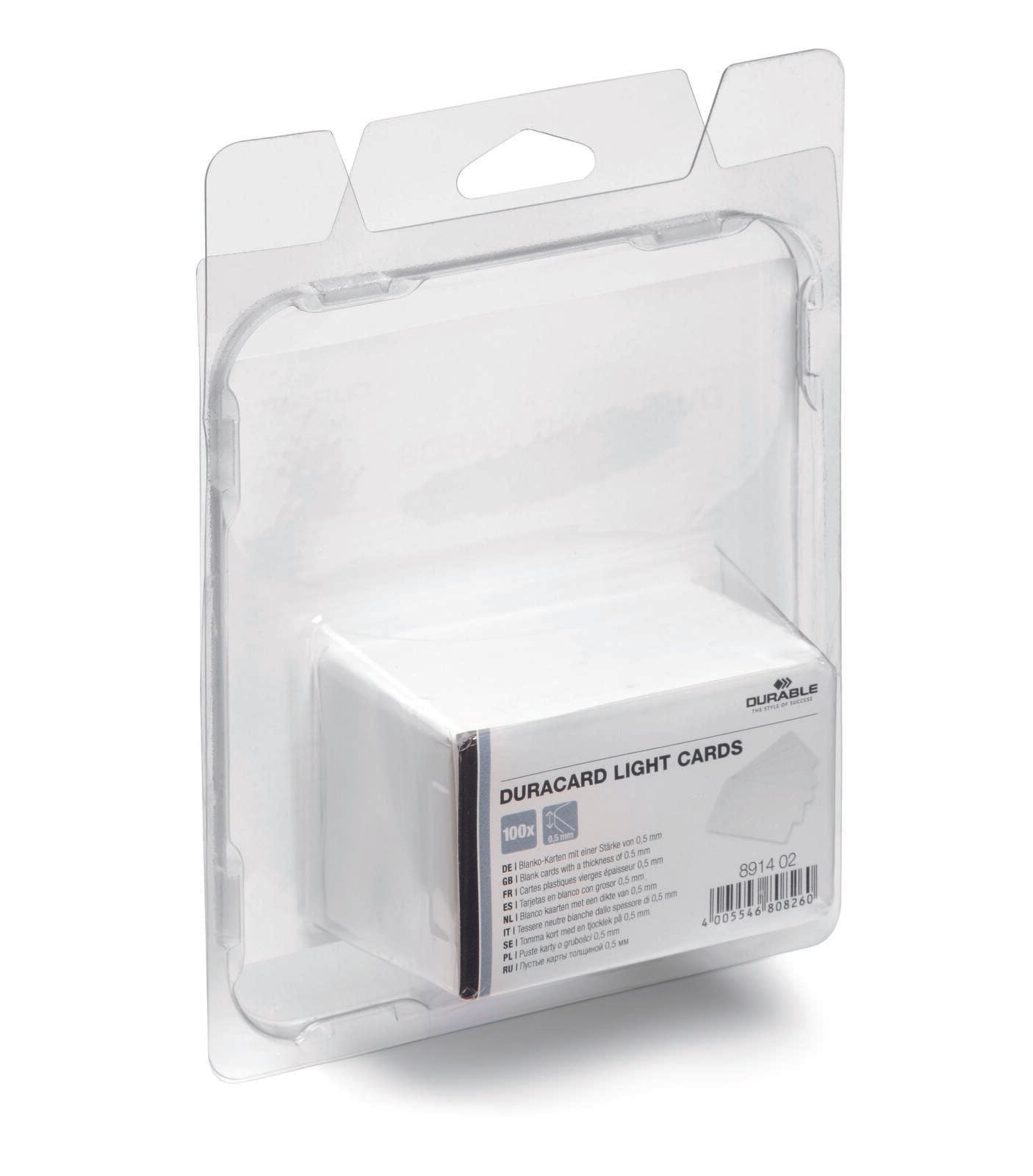 DURABLE DURACARD dünn Blanko-Plastikkarten