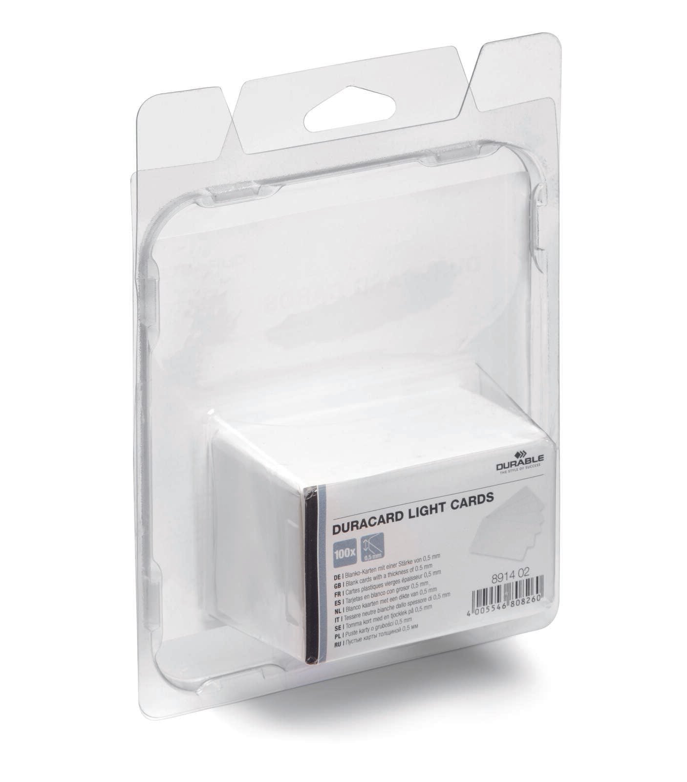 DURABLE DURACARD dünn Blanko-Plastikkarten