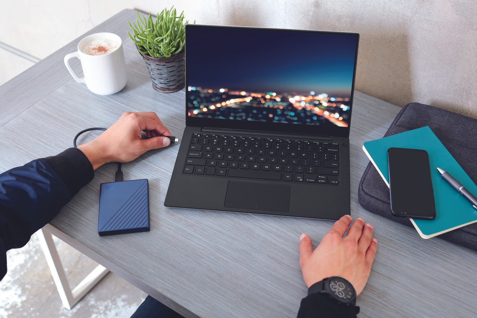 WD My Passport Ultra mobile Festplatte 2 TB blau