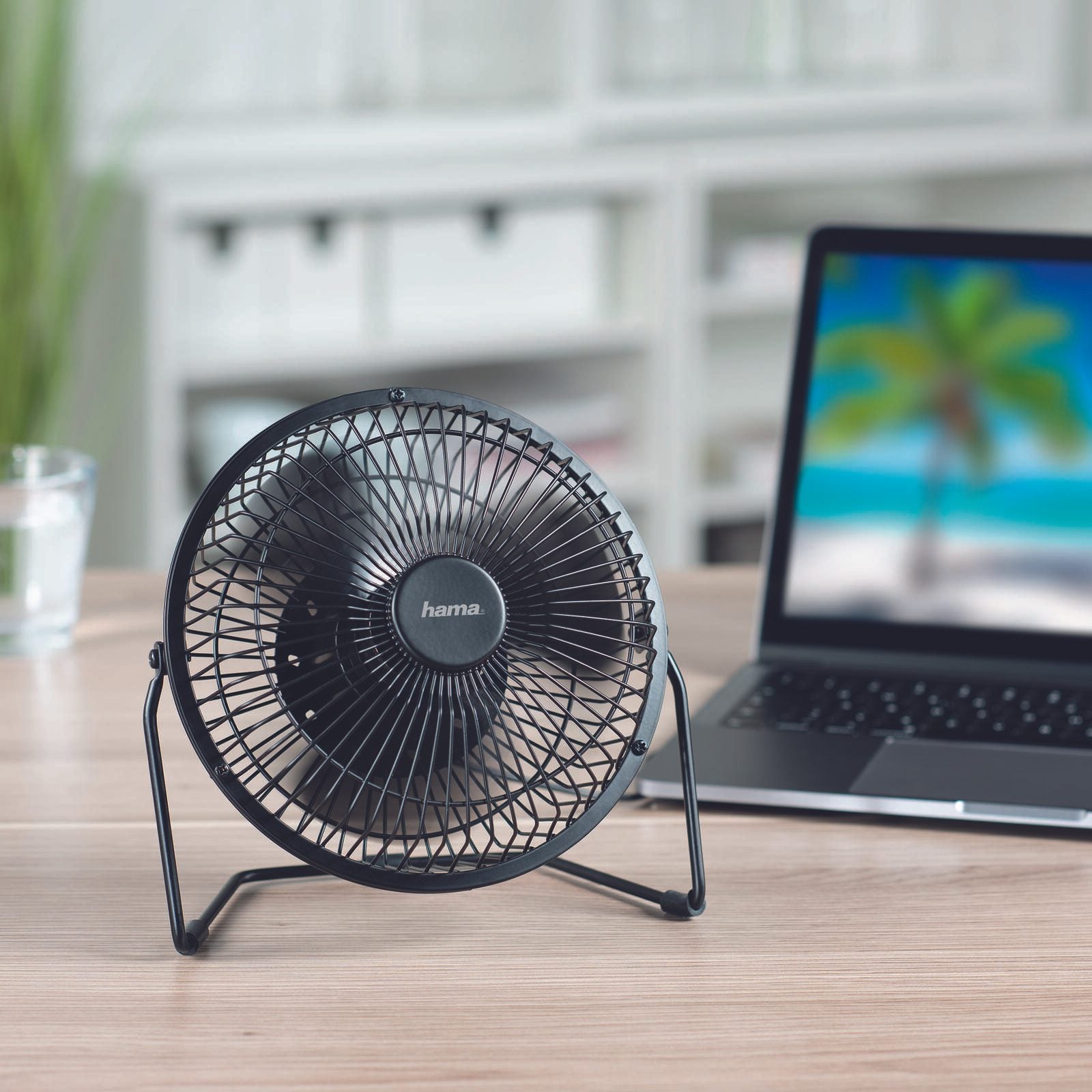 Hama USB-Ventilator schwarz Metall