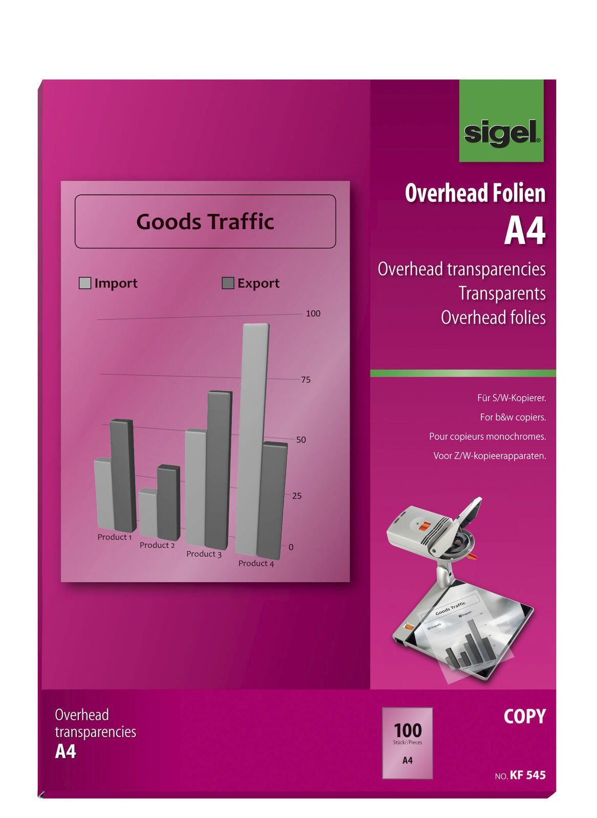 SIGEL Kopierfolien KF545 transparent