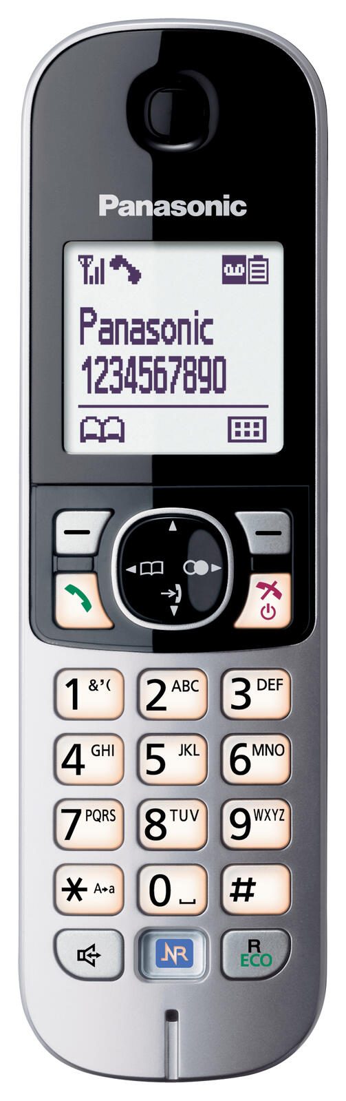 Panasonic Schnurloses Telefon mit Anrufbeantworter KX-TG6821GB schwarz-silber
