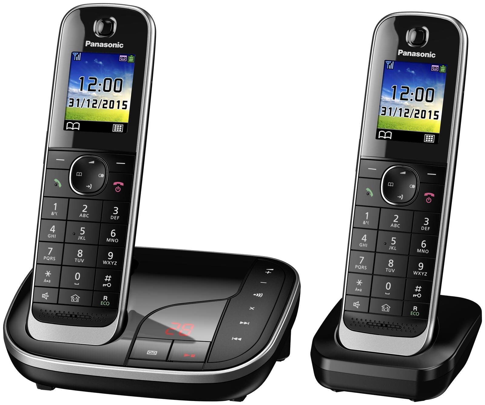 Panasonic Schnurloses Telefon-Set mit Anrufbeantworter KX-TGJ322GB schwarz