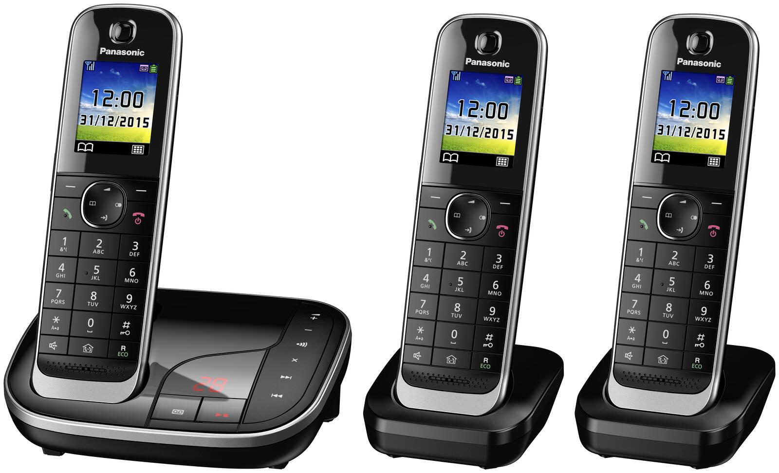 Panasonic Schnurloses Telefon-Set mit Anrufbeantworter KX-TGJ323GB schwarz