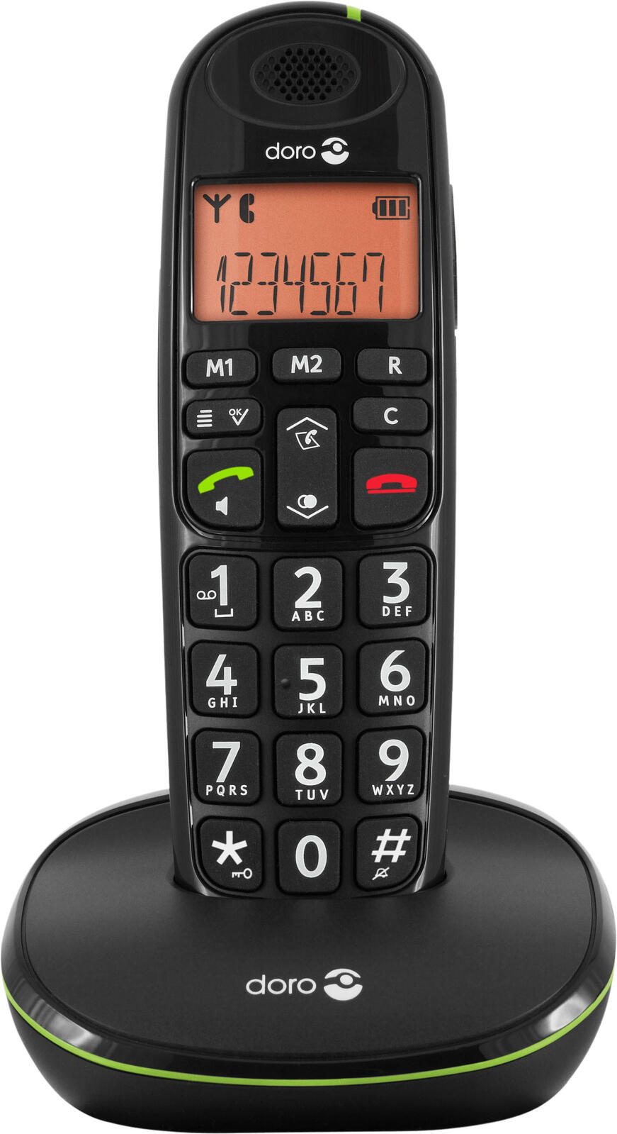 doro Schnurloses Telefon 380098 schwarz