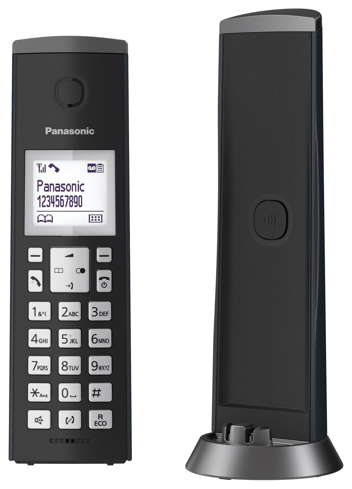 Panasonic Schnurloses Telefon mit Anrufbeantworter KX-TGK220GM schwarz-matt