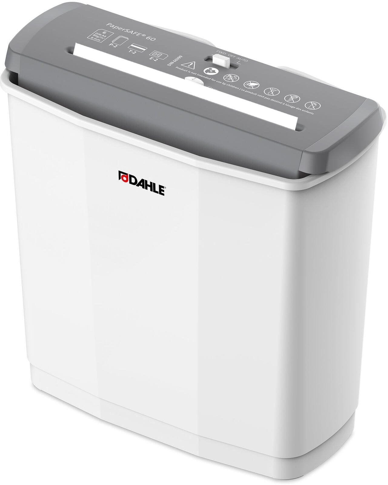 DAHLE PaperSAFE 60 Aktenvernichter mit Streifenschnitt bis 6 Blatt lichtgrau