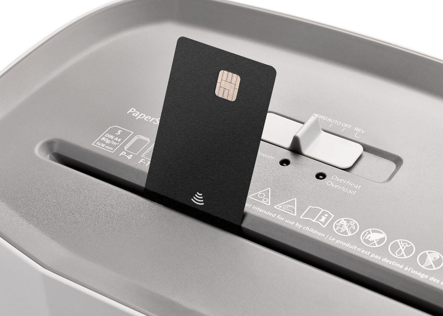 DAHLE PaperSAFE 100 Aktenvernichter mit Partikelschnitt bis 5 Blatt lichtgrau