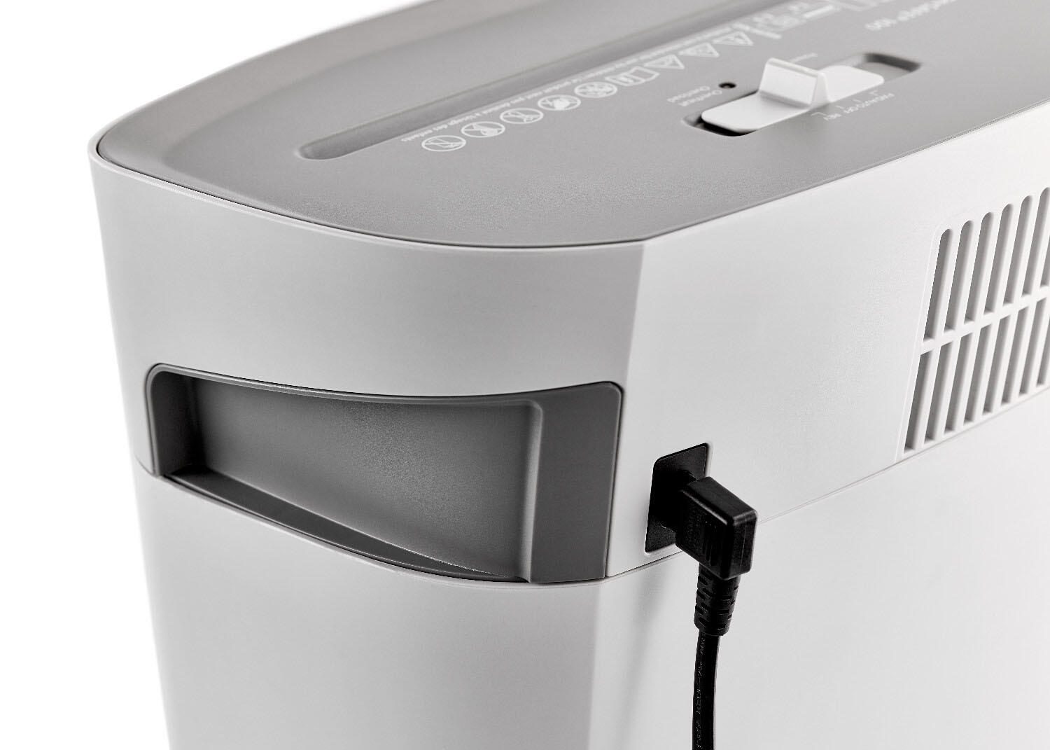 DAHLE PaperSAFE 100 Aktenvernichter mit Partikelschnitt bis 5 Blatt lichtgrau