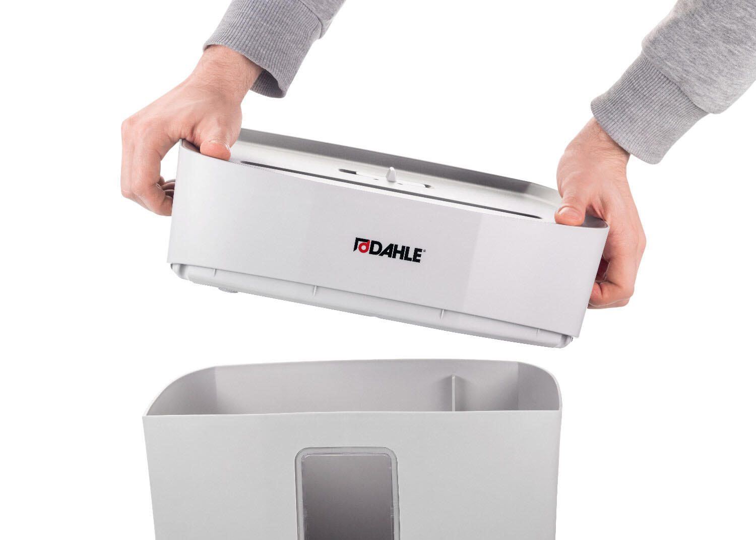 DAHLE PaperSAFE 120 Aktenvernichter mit Partikelschnitt bis 8 Blatt lichtgrau