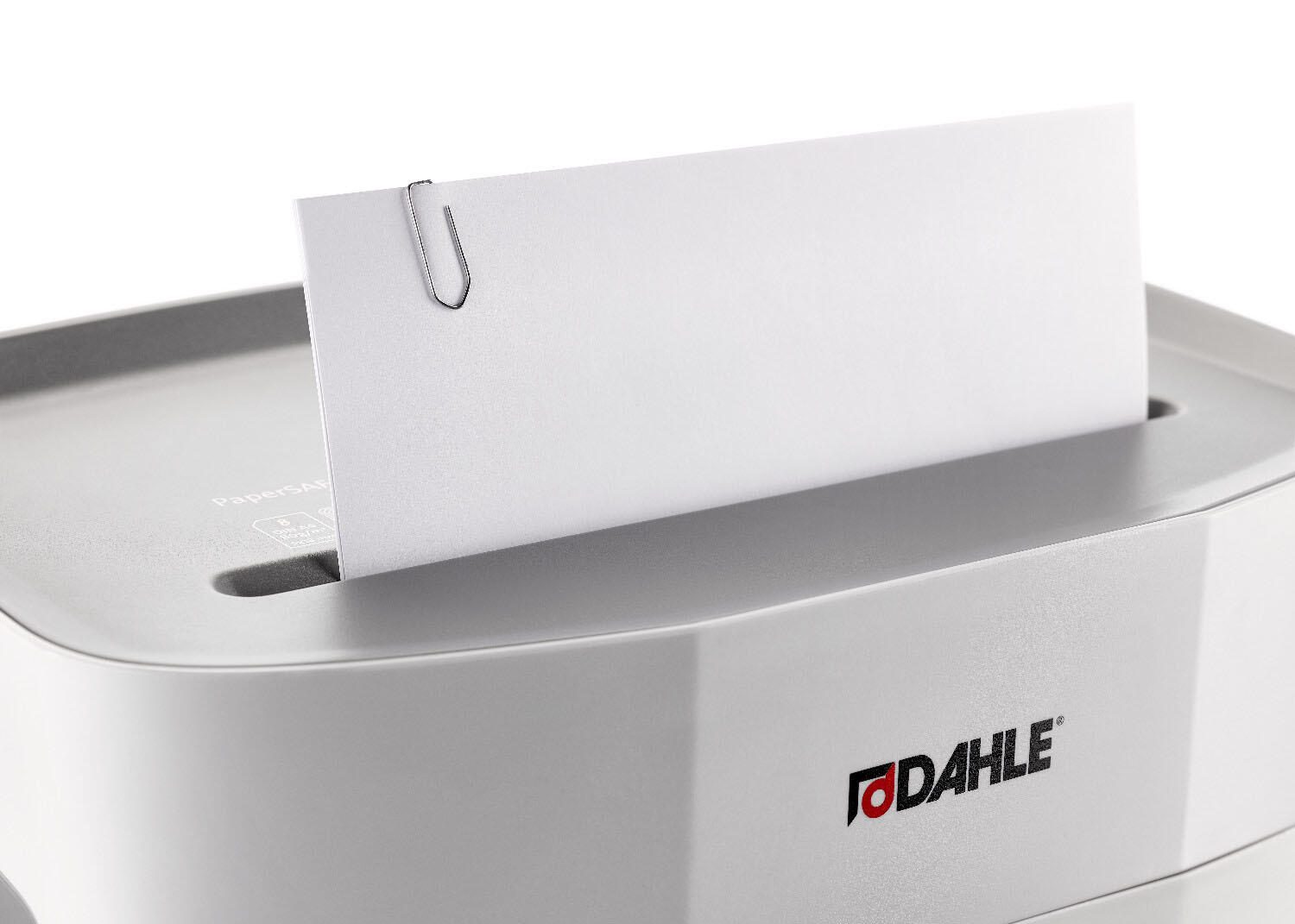 DAHLE PaperSAFE 120 Aktenvernichter mit Partikelschnitt bis 8 Blatt lichtgrau