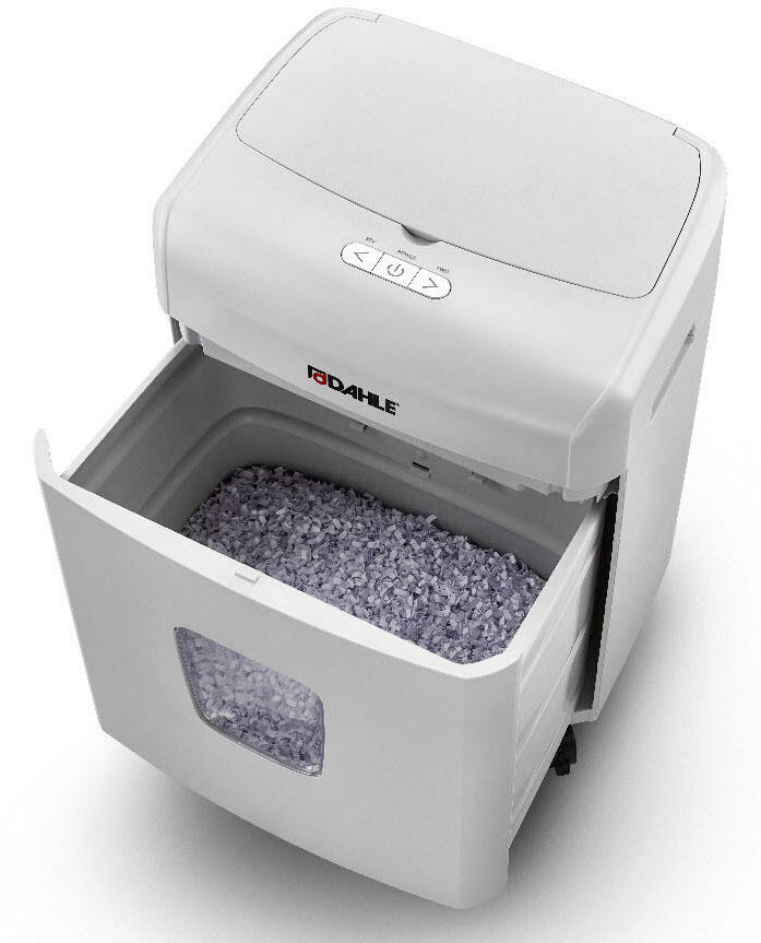 DAHLE ShredMATIC 90 Aktenvernichter mit Partikelschnitt bis 90 Blatt lichtgrau
