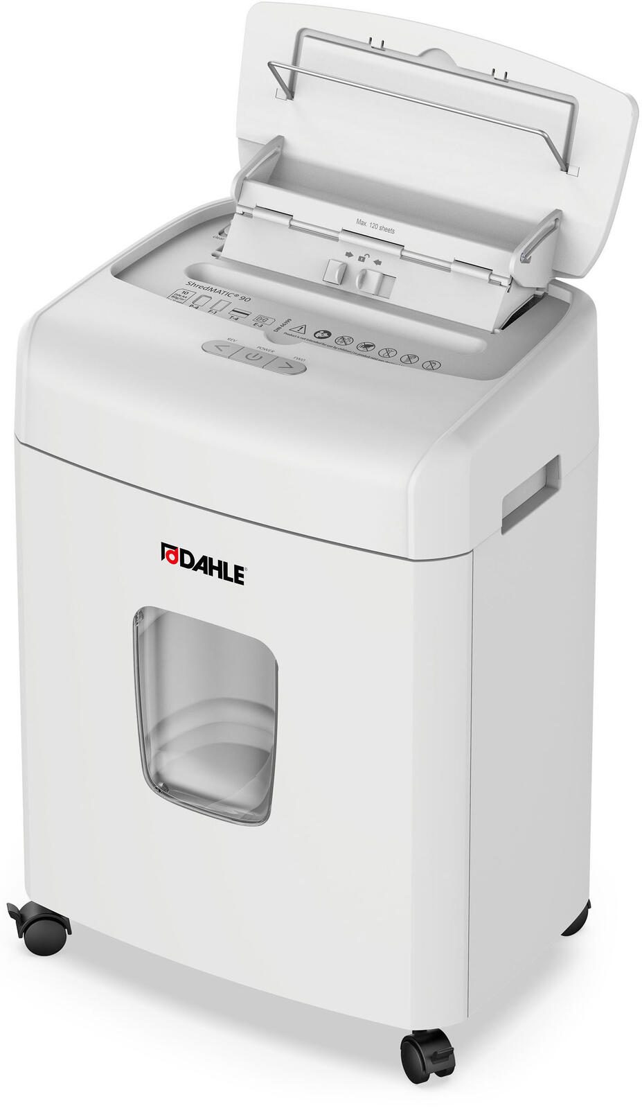 DAHLE ShredMATIC 90 Aktenvernichter mit Partikelschnitt bis 90 Blatt lichtgrau