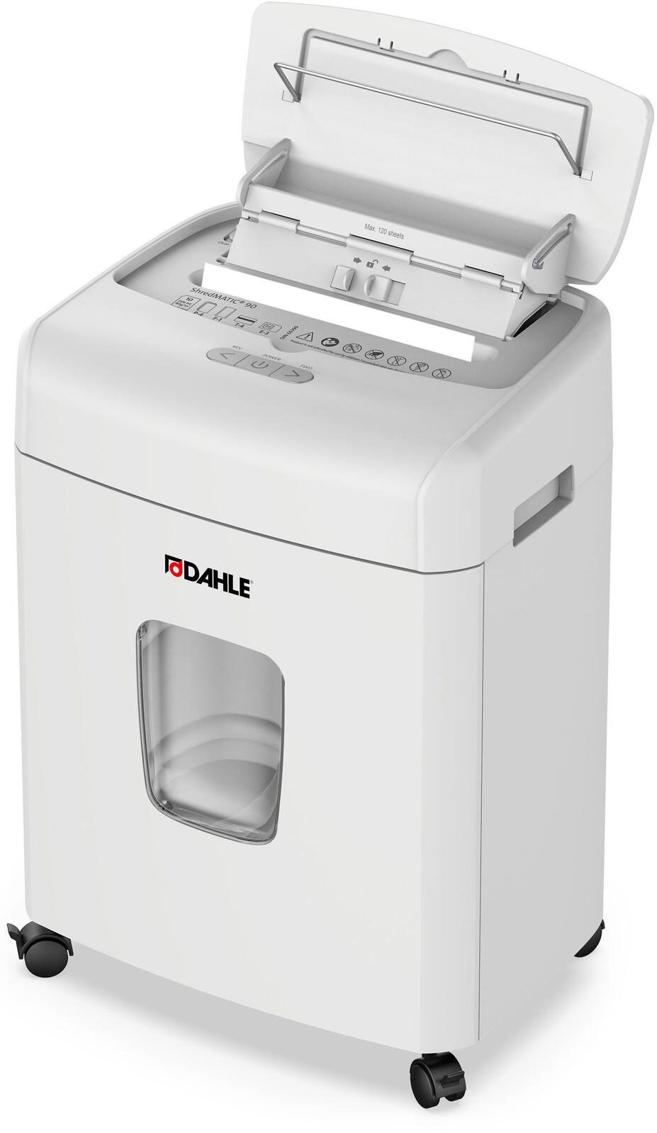 DAHLE ShredMATIC 90 Aktenvernichter mit Partikelschnitt bis 90 Blatt lichtgrau