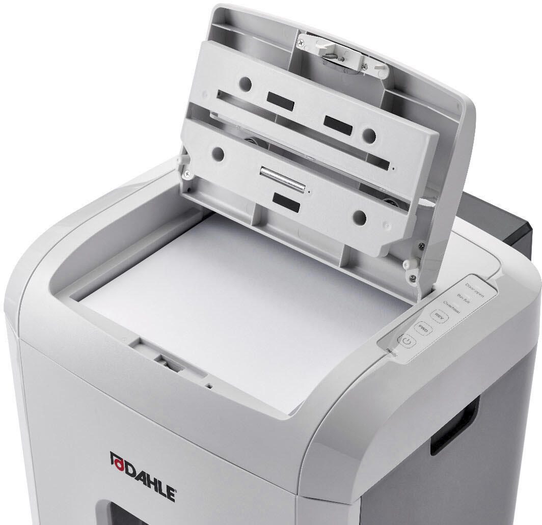 DAHLE ShredMATIC 150 Aktenvernichter mit Partikelschnitt bis 150 Blatt lichtgrau