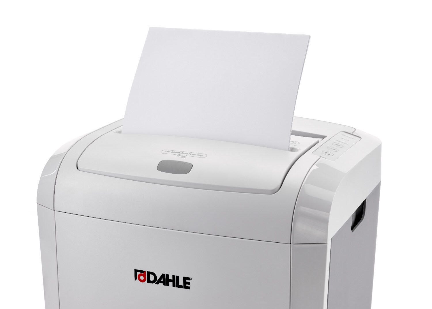 DAHLE ShredMATIC 150 Aktenvernichter mit Partikelschnitt bis 150 Blatt lichtgrau