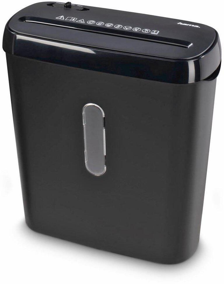 Hama Basic S6 Aktenvernichter mit Streifenschnitt bis 6 Blatt schwarz