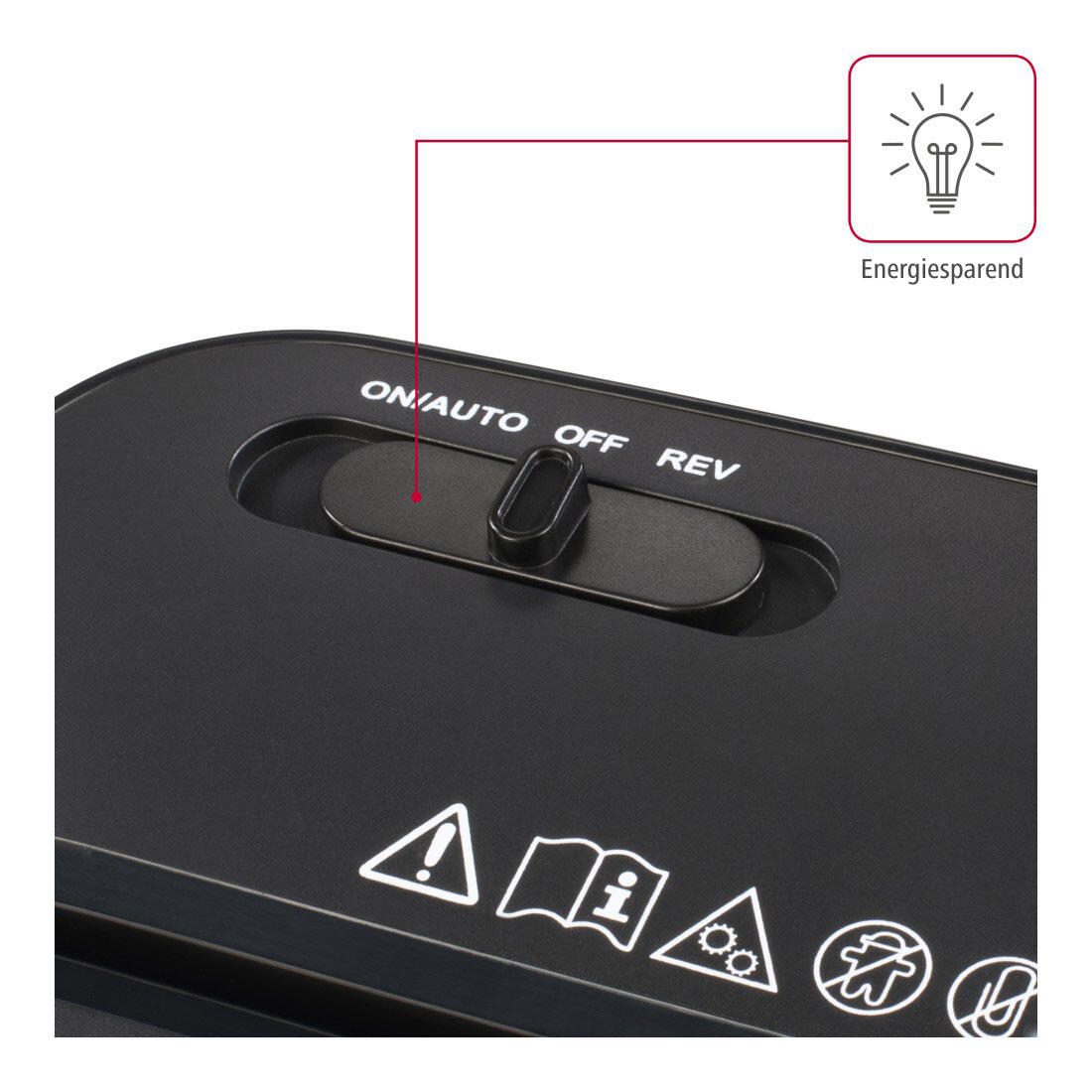 Hama Basic S6 Aktenvernichter mit Streifenschnitt bis 6 Blatt schwarz