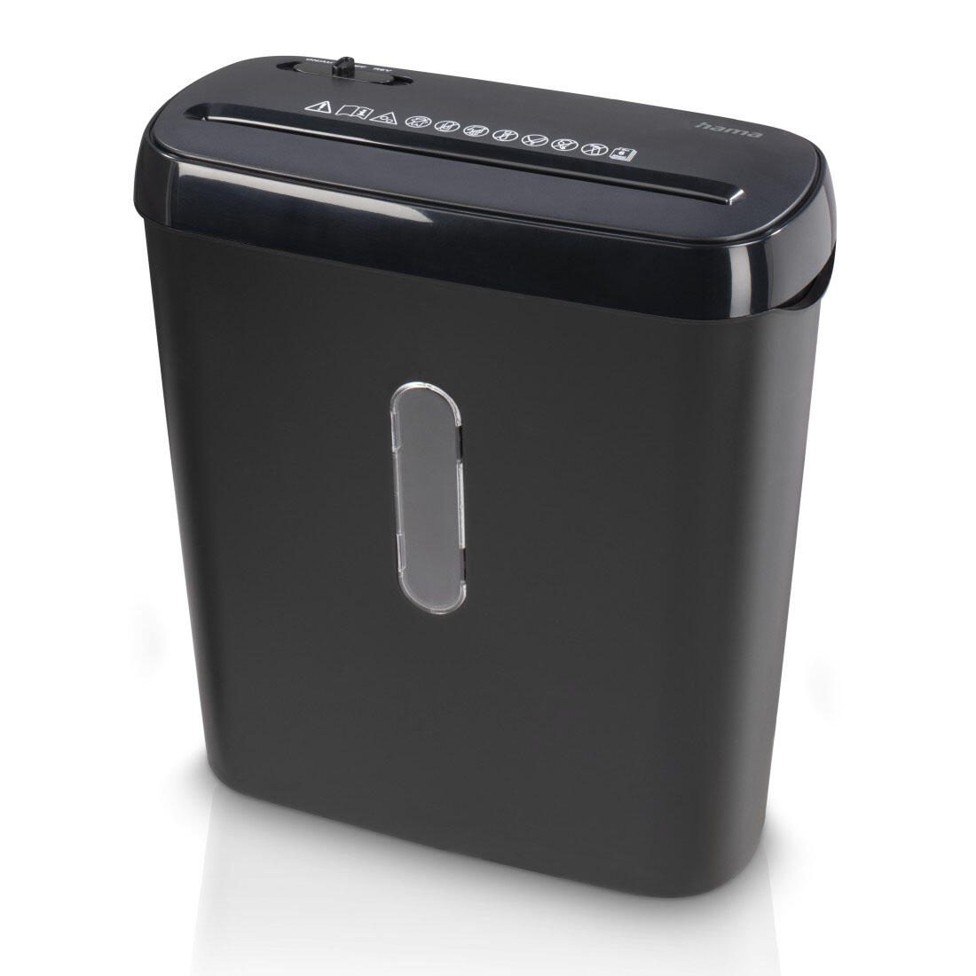 Hama Basic S6 Aktenvernichter mit Streifenschnitt bis 6 Blatt schwarz
