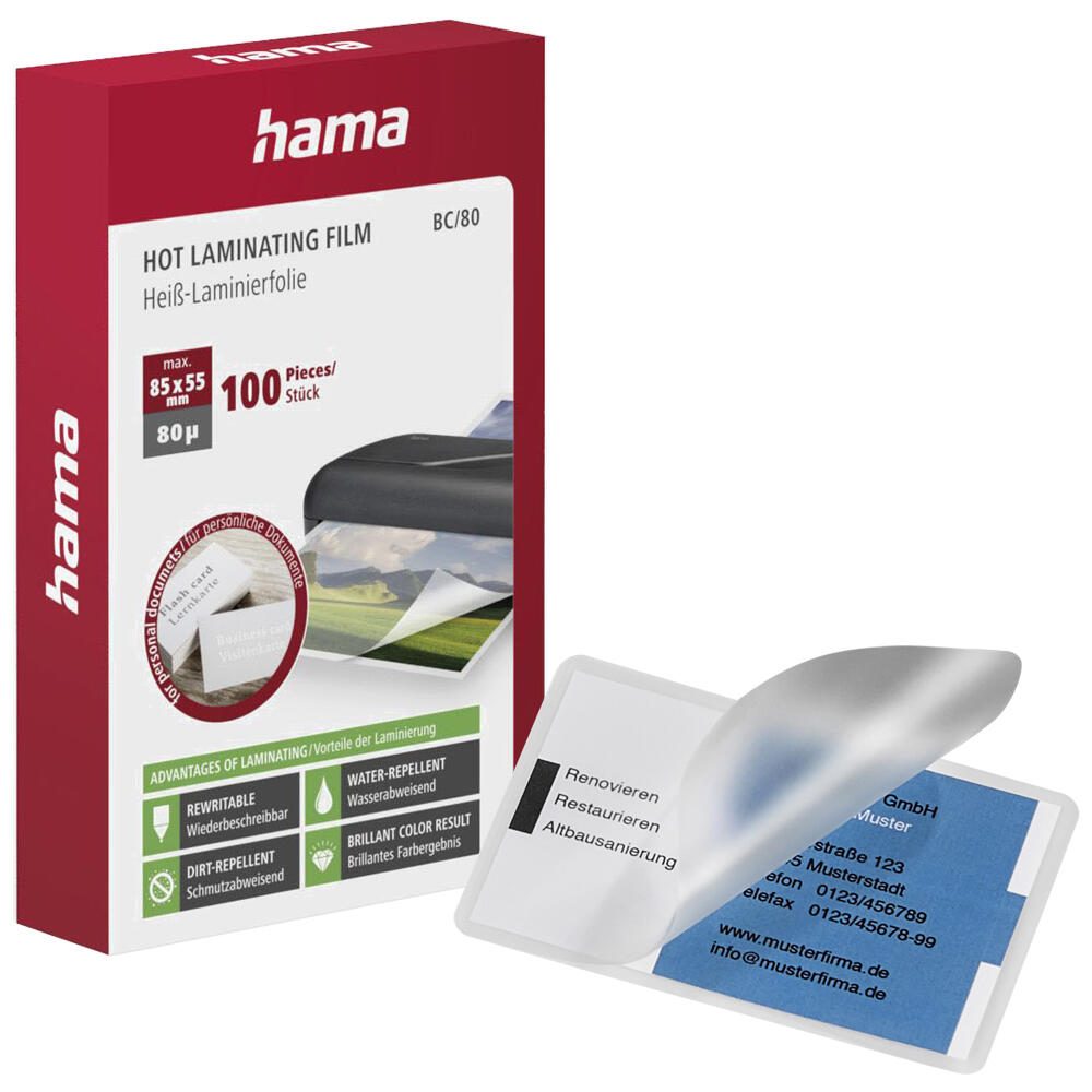 Hama Laminierfolien glänzend 6,0 x 9,5 cm 80 mikron