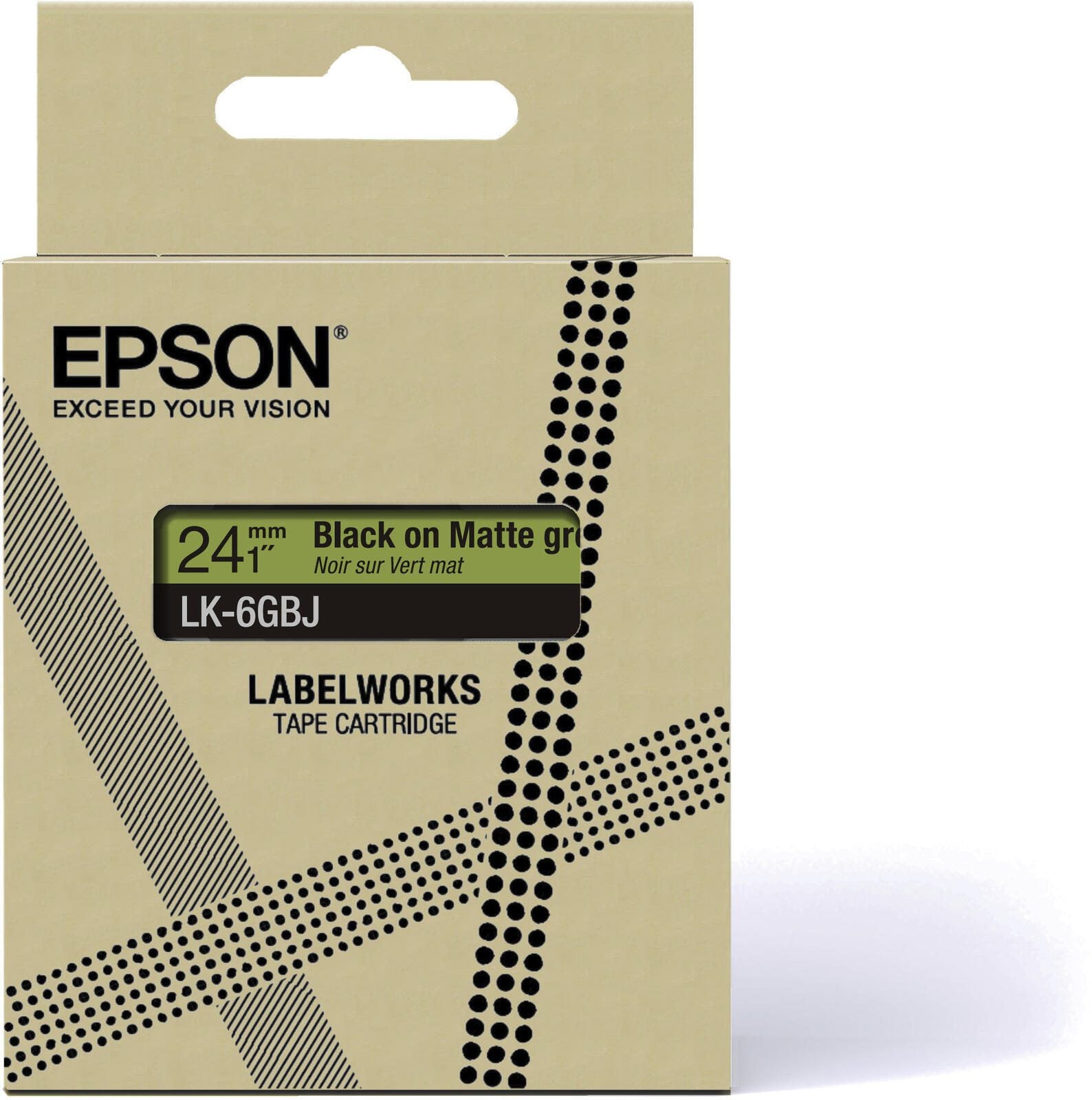 EPSON Band LK-6GBJ 24 mm grün