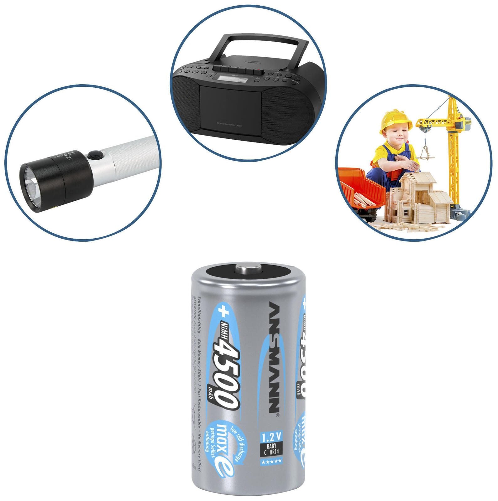 ANSMANN Akkus Baby C 1.2 V