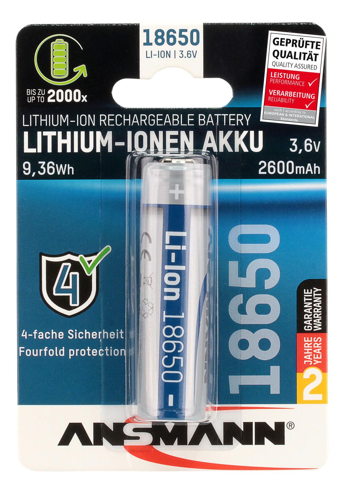 ANSMANN Akku 18650 3.6 V
