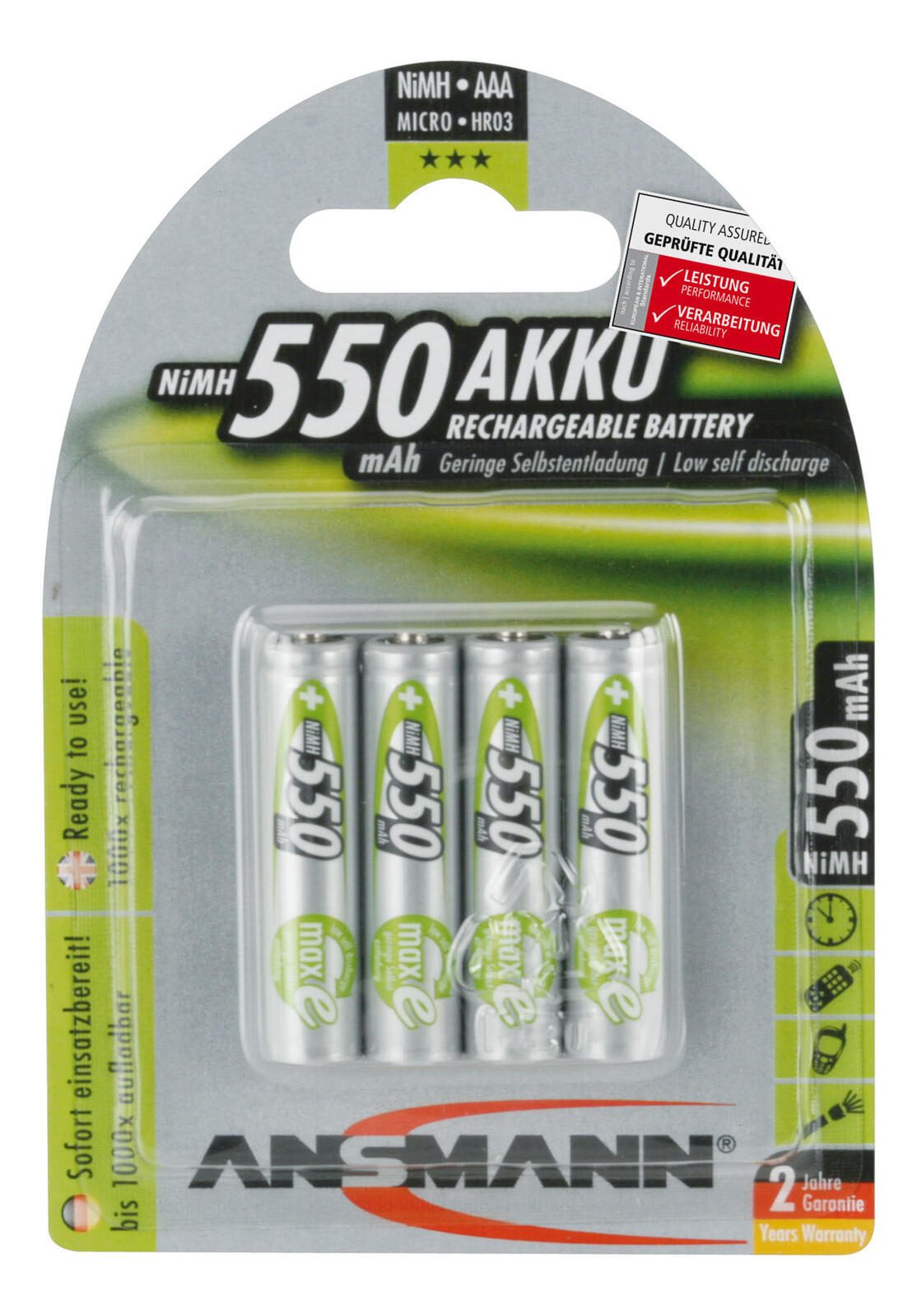 ANSMANN Akkus Micro AAA 1.2 V