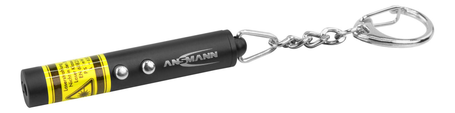 ANSMANN Laserpointer Keychain 2-in-1, roter Laser