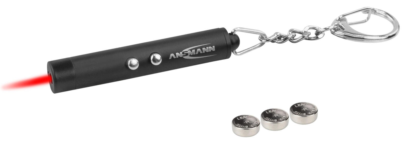 ANSMANN Laserpointer Keychain 2-in-1, roter Laser
